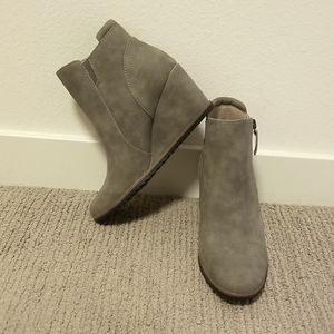 Soul Naturalizer Grey Wedge Booties 6.5